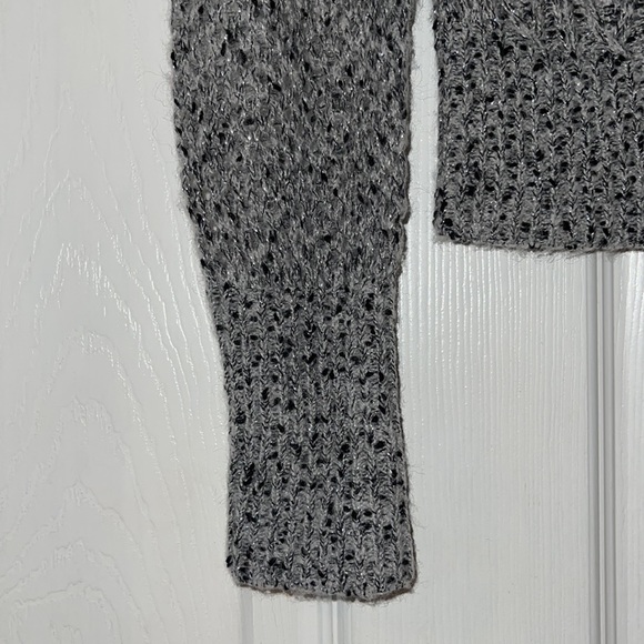 Armani Exchange Gray with silver knitted sweater size small petite - Picture 5 of 10